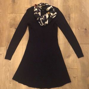 ANN TAYLOR Navy Blue Dress